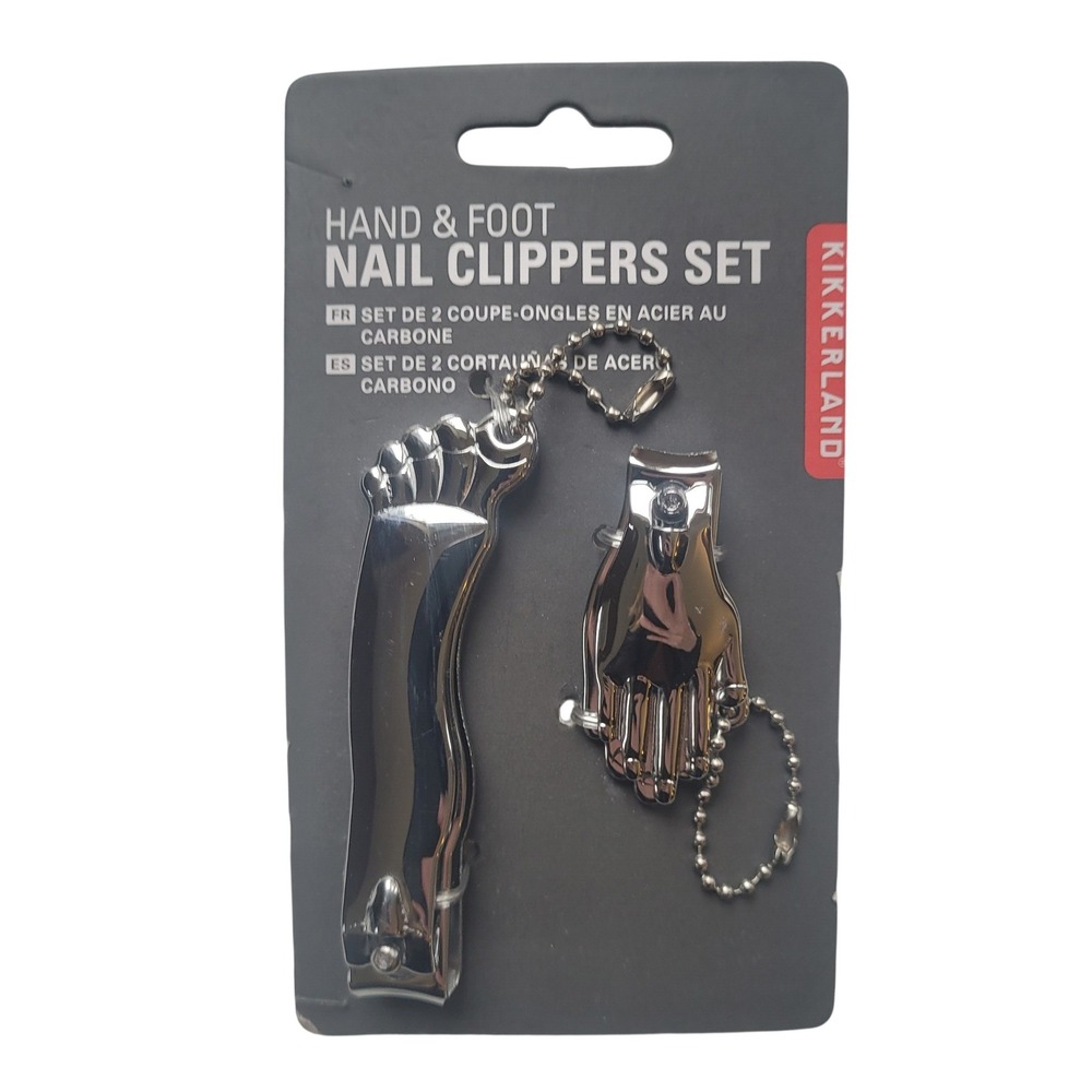 Kikkerland Hand and Foot Nail Clippers Set New